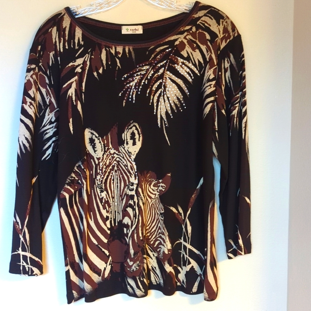 Cactus zebra top